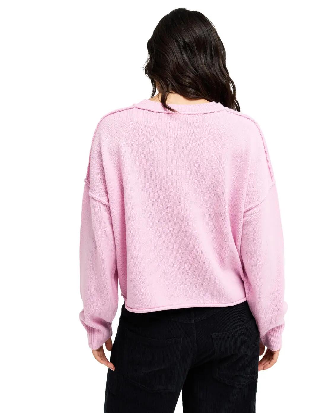 Rundhalspullover SOMETHING CUTE Rosa Dames 2/4