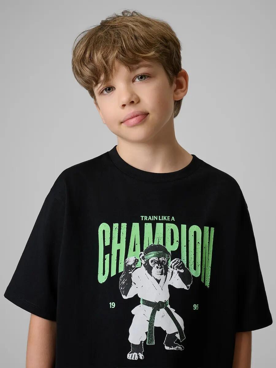 T-shirt bawełniany chłopięcy 4F 4FJRSS26TTSHM3831 3/5