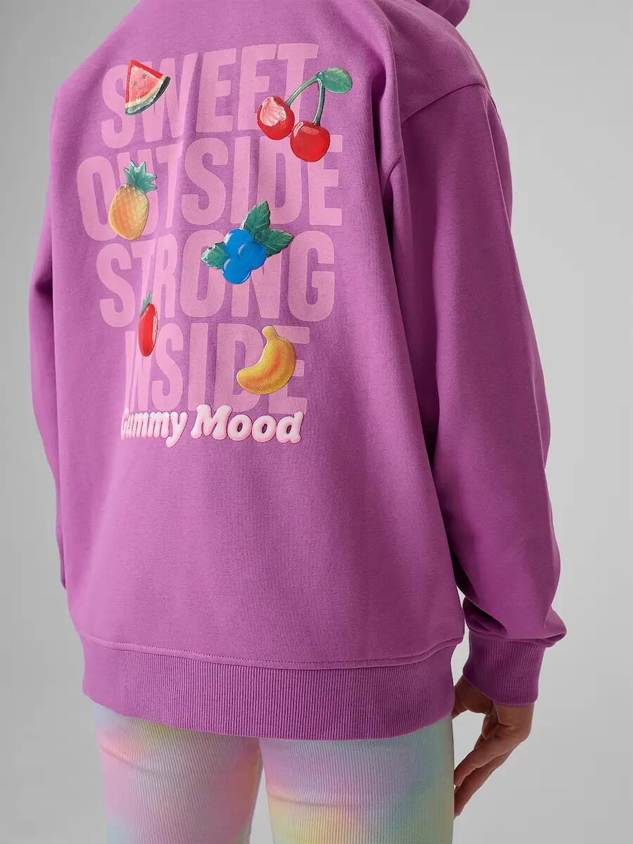Bluza dresowa loose z kapturem dziewczęca 4F 4FJRSS26TSWSF2902 5/7