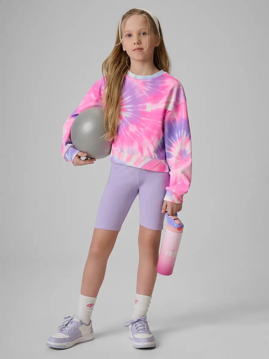 Bluza dresowa loose bez kaptura dziewczęca 4F 4FJRSS26TSWSF2935 3/7