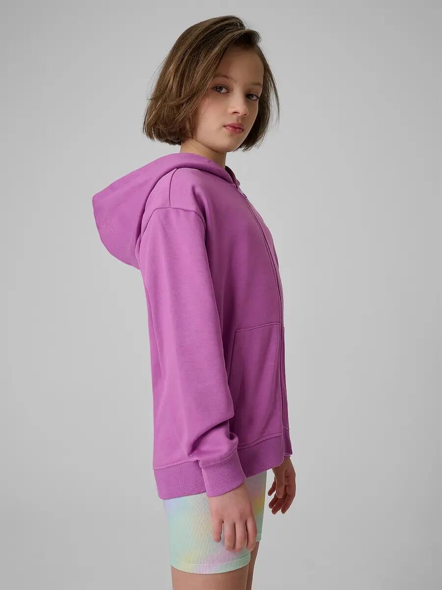Bluza dresowa loose z kapturem dziewczęca 4F 4FJRSS26TSWSF2902 3/7