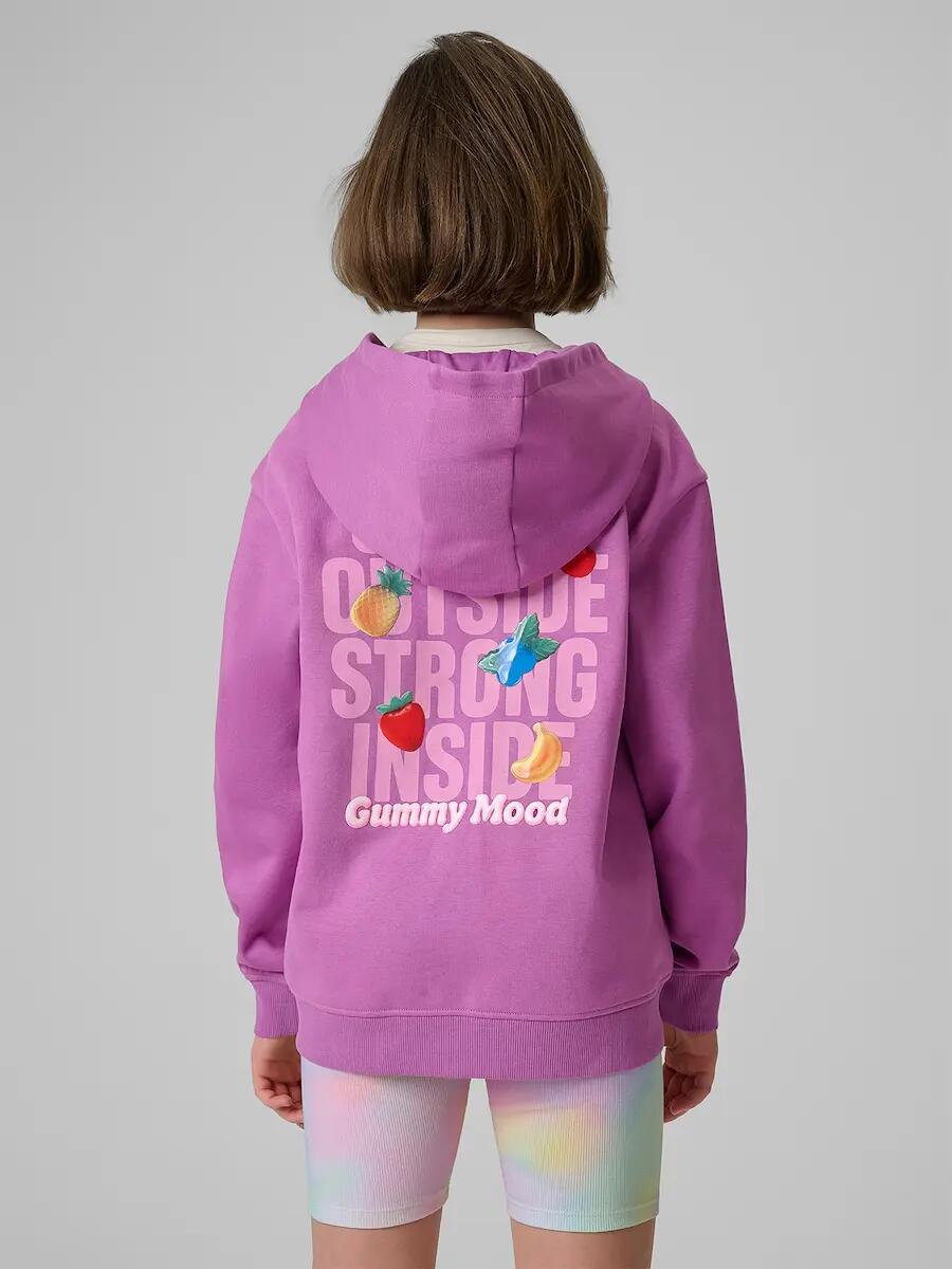 Bluza dresowa loose z kapturem dziewczęca 4F 4FJRSS26TSWSF2902 2/7