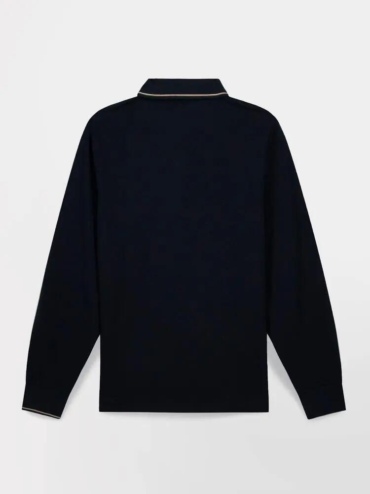Polo manches longues - Sportswear Homme - Coupe standard - NYLASPOL Bleu marine 5/5