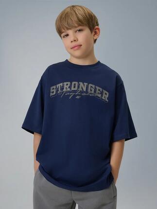 T-shirt bawełniany chłopięcy 4F 4FJRSS26TTSHM3465