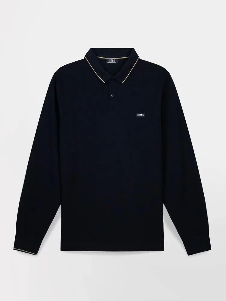 Polo manches longues - Sportswear Homme - Coupe standard - NYLASPOL Bleu marine 4/5