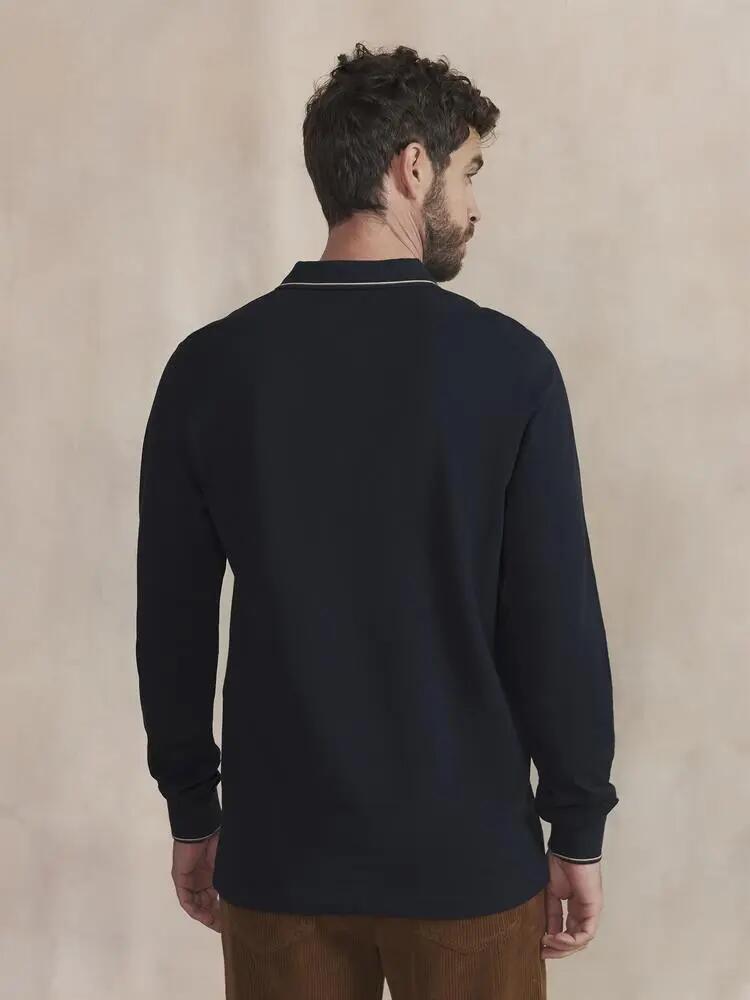 Polo manches longues - Sportswear Homme - Coupe standard - NYLASPOL Bleu marine 3/5