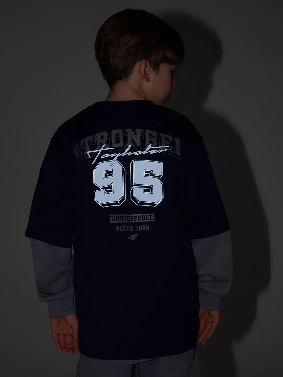 T-shirt bawełniany chłopięcy 4F 4FJRSS26TTSHM3465 4/7