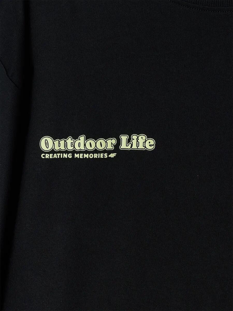 Longsleeve regular z nadrukiem damski 4F 4FRSS26TSWSF2834 7/7