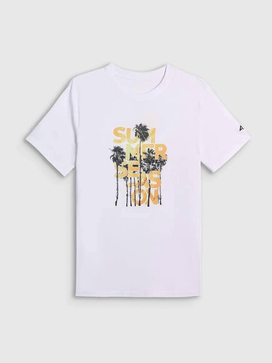 T-shirt regular z nadrukiem męski 4F 4FWSS26TTSHM2784 6/6