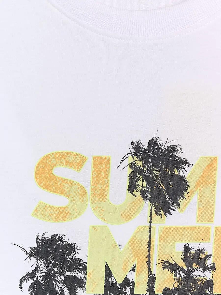 T-shirt regular z nadrukiem męski 4F 4FWSS26TTSHM2784 5/6