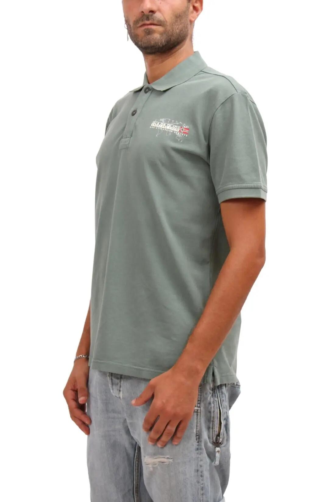 Polo - Casual - Man - Edil - Regular fit, 100% katoen, saliegroen 2/2