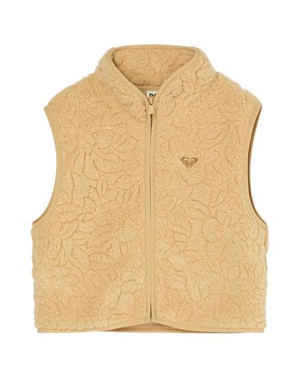 Gilet en polaire sherpa ICONIC STARS Beige Fille