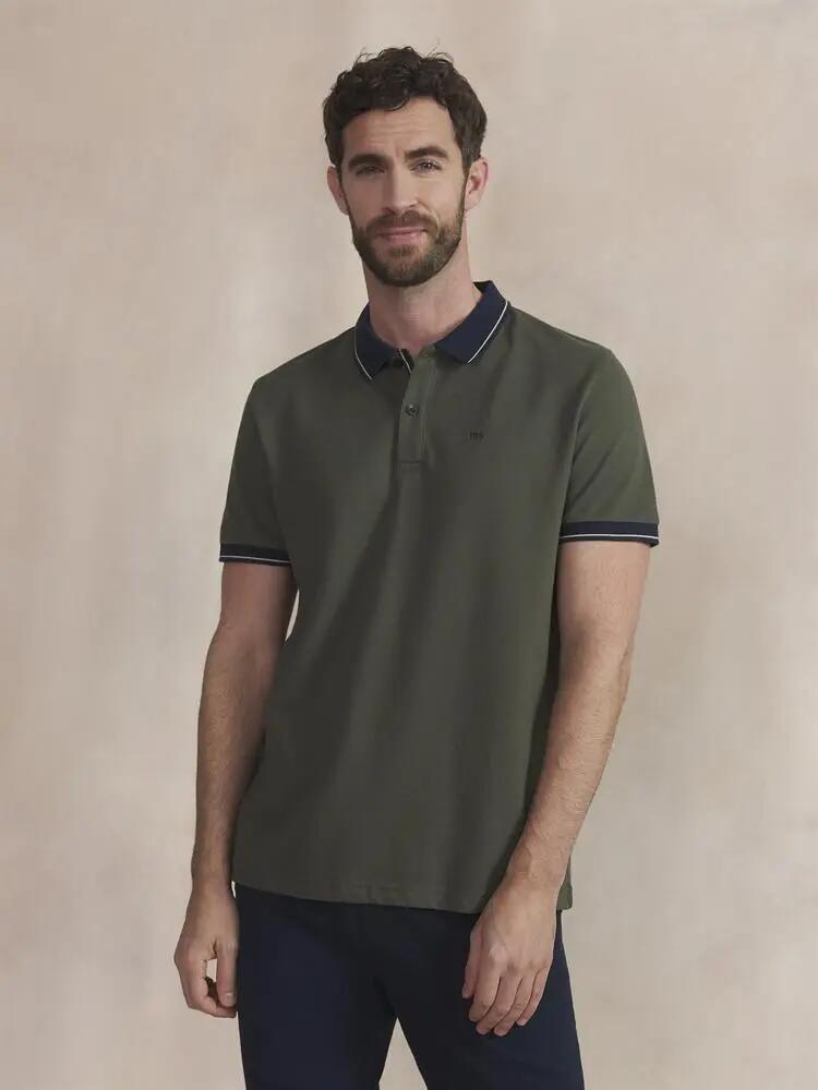 Polo Homme - Manches courtes, col boutonné - DARELPOL - Vert 2/5