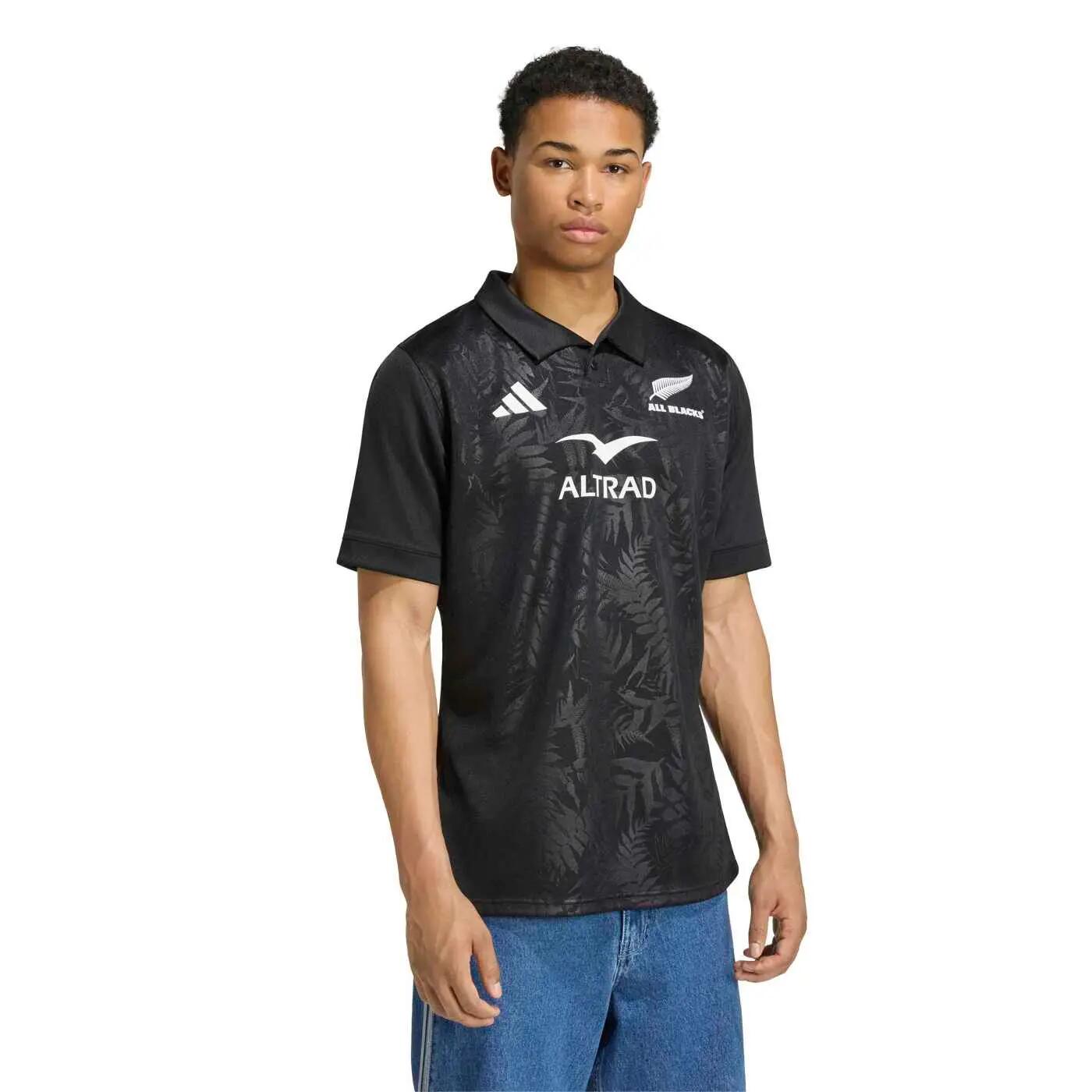 Camisa réplica casa All Blacks Adidas Preta 3/7