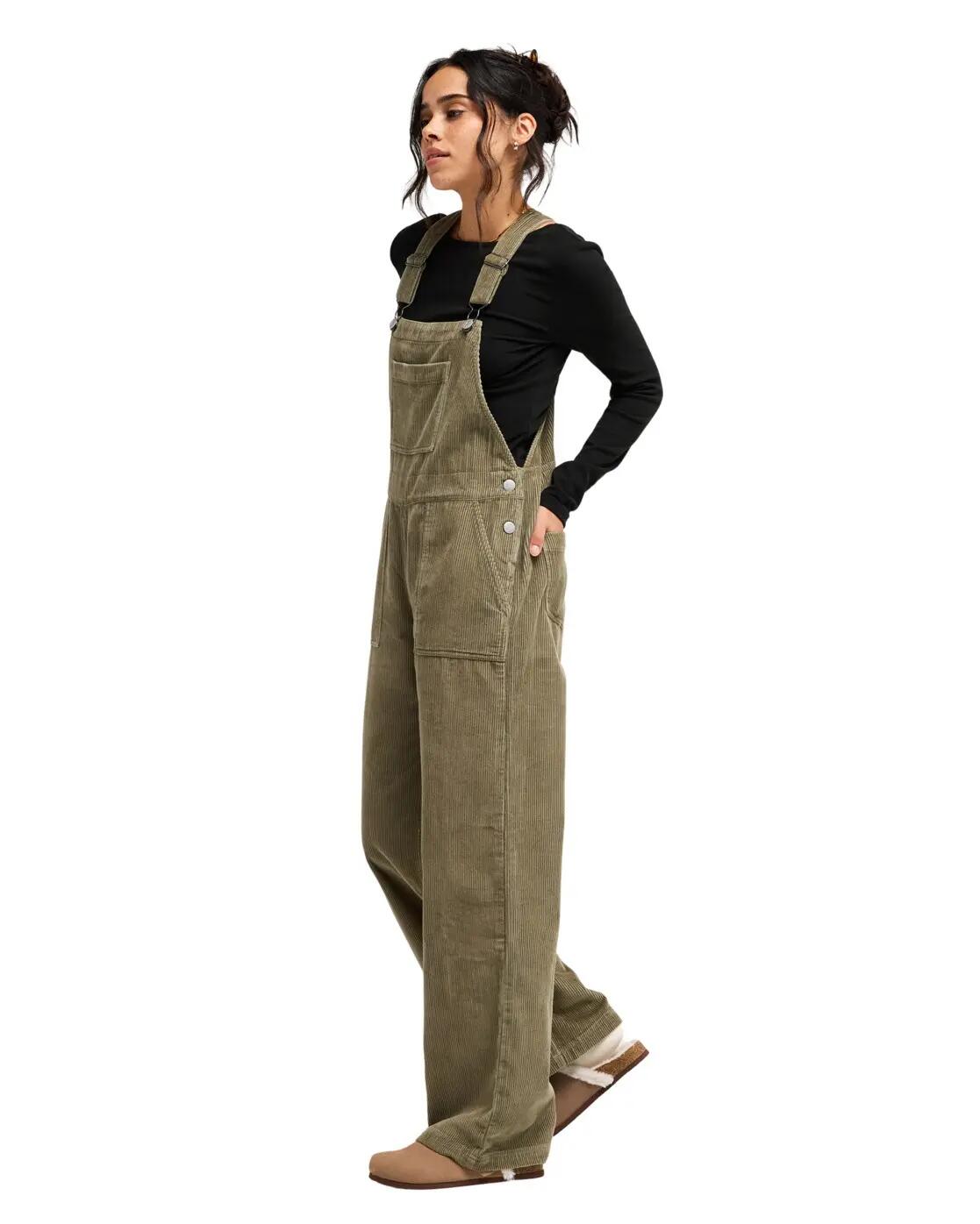 Latzhose aus Cord TRAILBLAZER OVERALL Grün Dames 2/4