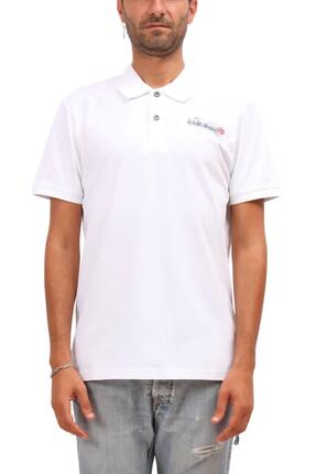 Polo - Casual - Homme - Regular fit - Manches courtes, col boutonné - Blanc