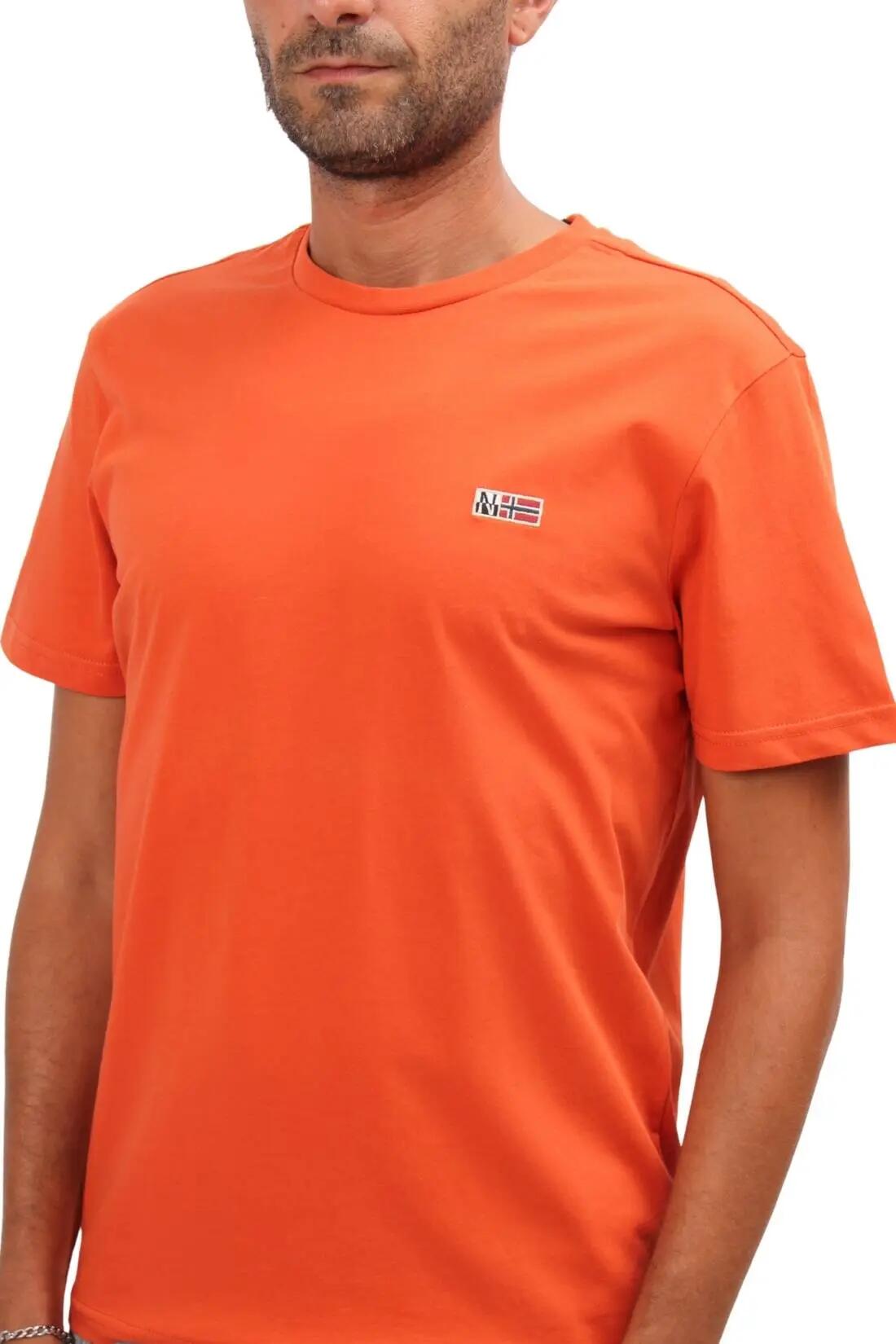 T-shirt - Sportswear - Homme - Regular fit, coton 100% - Suri - Orange 4/4