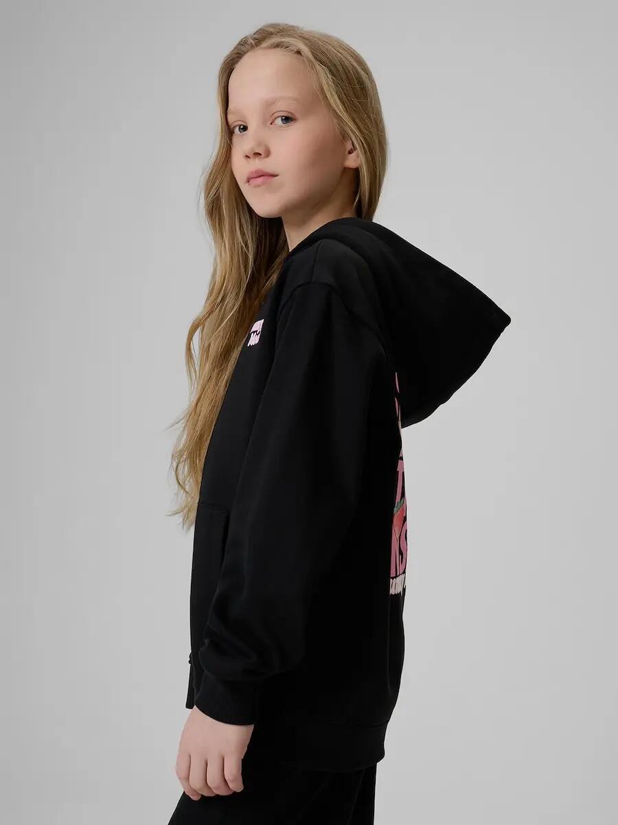 Bluza dresowa loose z kapturem dziewczęca 4F 4FJRSS26TSWSF2902 5/7