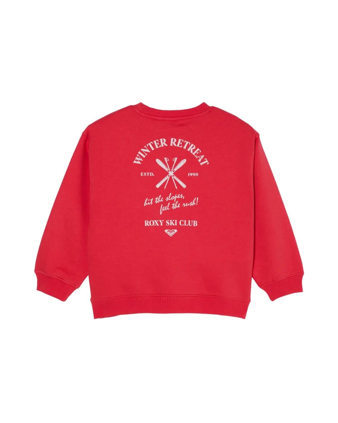 Relaxed Fit Sweatshirt MORNING HIKE BRUSHED Rot Meisjes 4-16 2/4