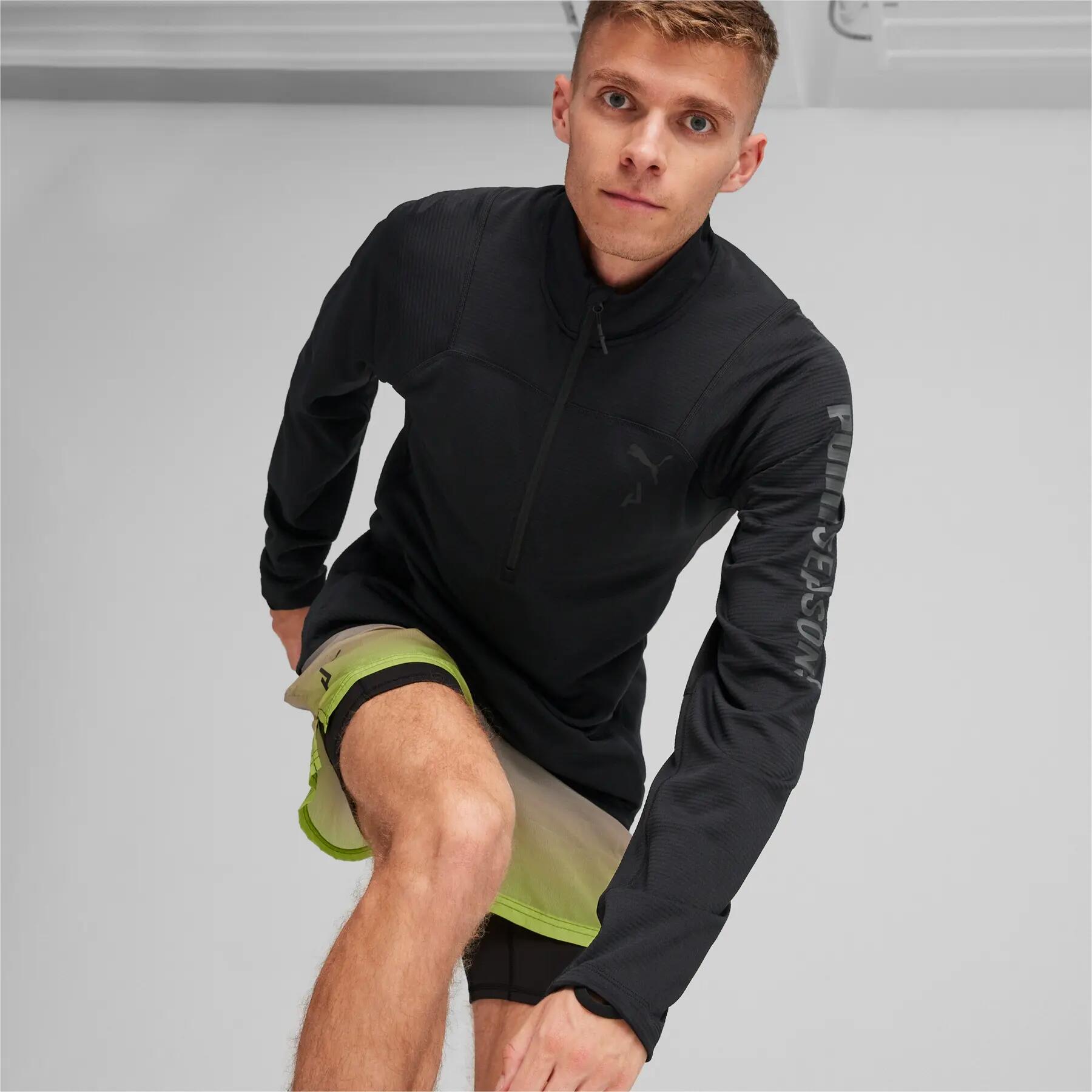 Heren longsleeve Puma SEASONS LS 1/4 ZIP zwart 52489101 r XL 3/6