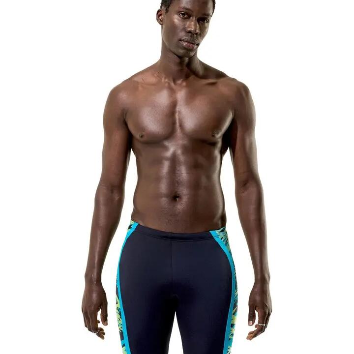 Speedo Hyperboom Splice Swim Jammer - Black/Green