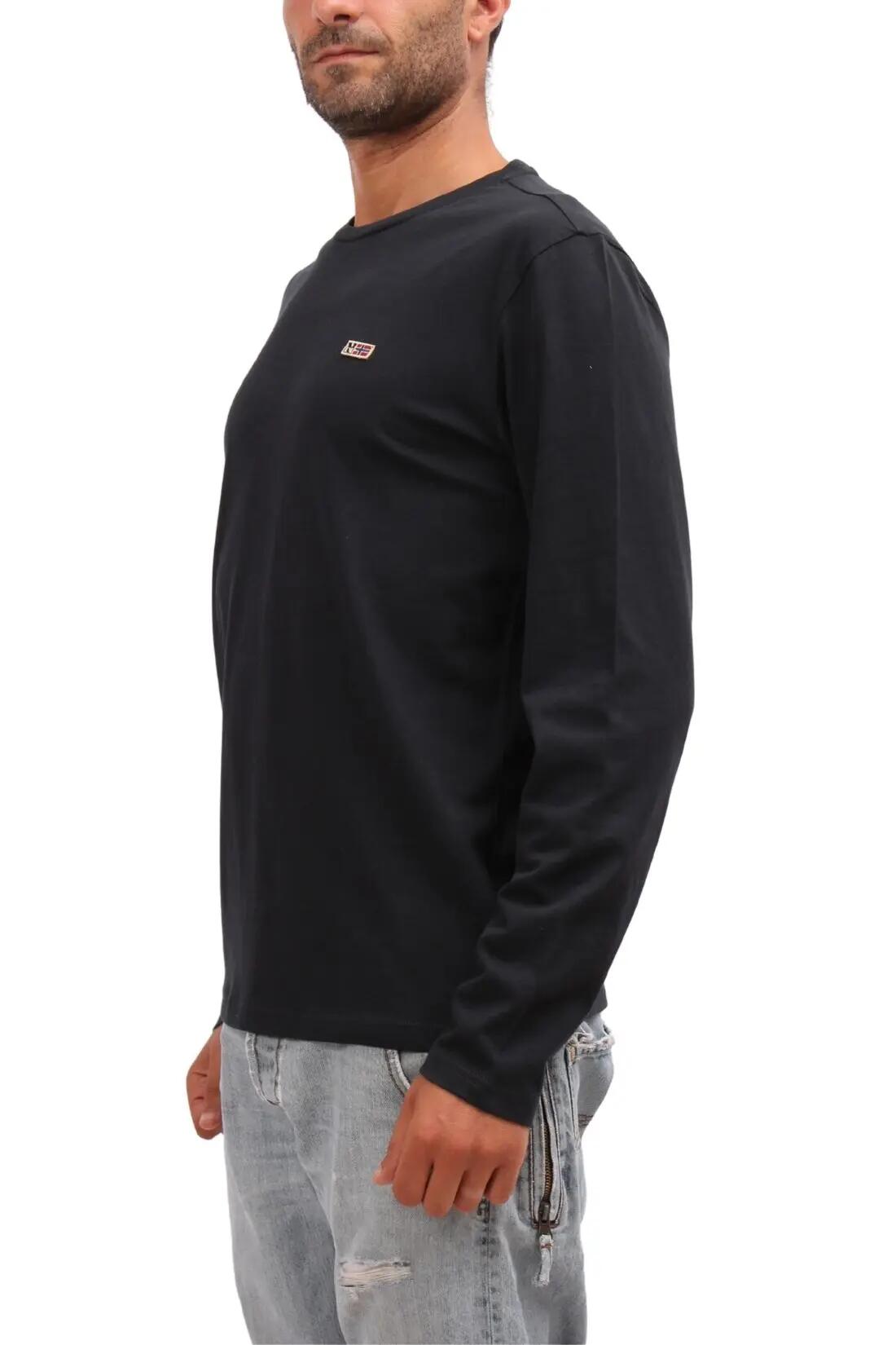 T-shirt - Casual - Homme - Suri - Manches longues, col rond côtelé - Blanc 2/4