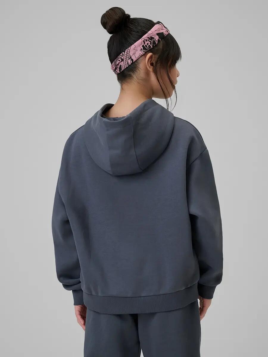 Bluza dresowa loose z kapturem dziewczęca 4F 4FJRSS26TSWSF2627 2/7
