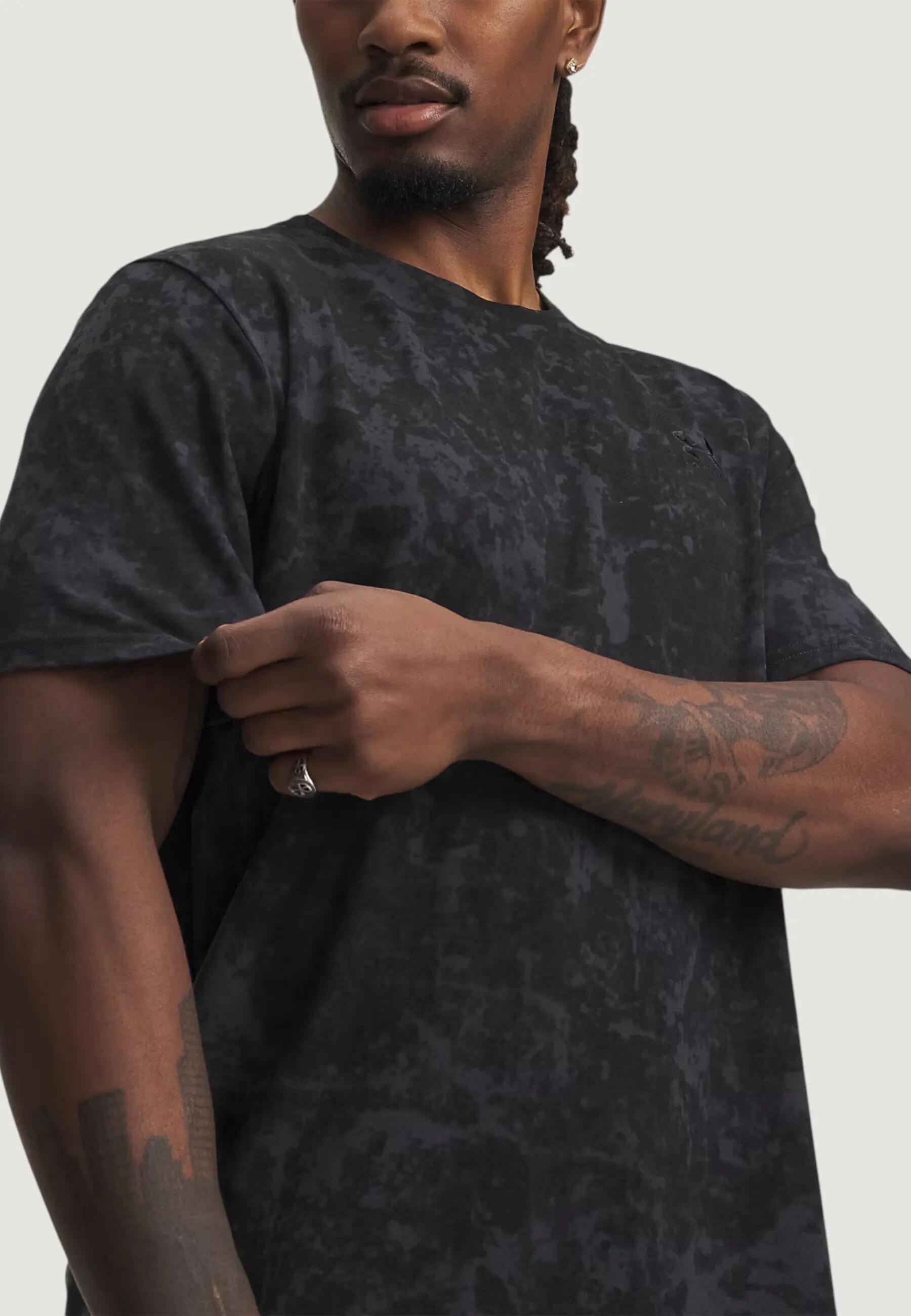 t-shirt crop top UA M ICON SS NOVELTY HOMME noir 3/5