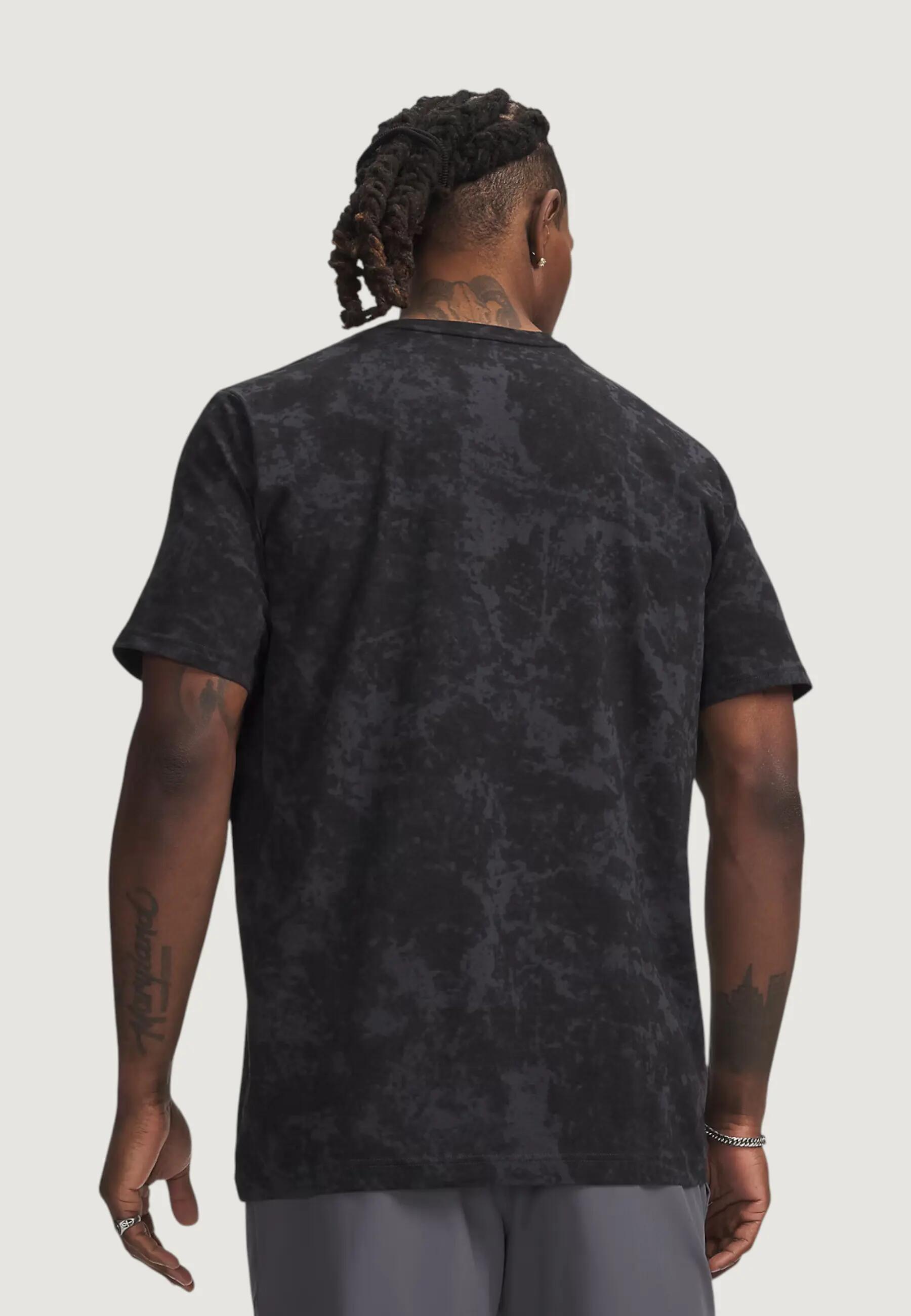 t-shirt crop top UA M ICON SS NOVELTY HOMME noir 2/5