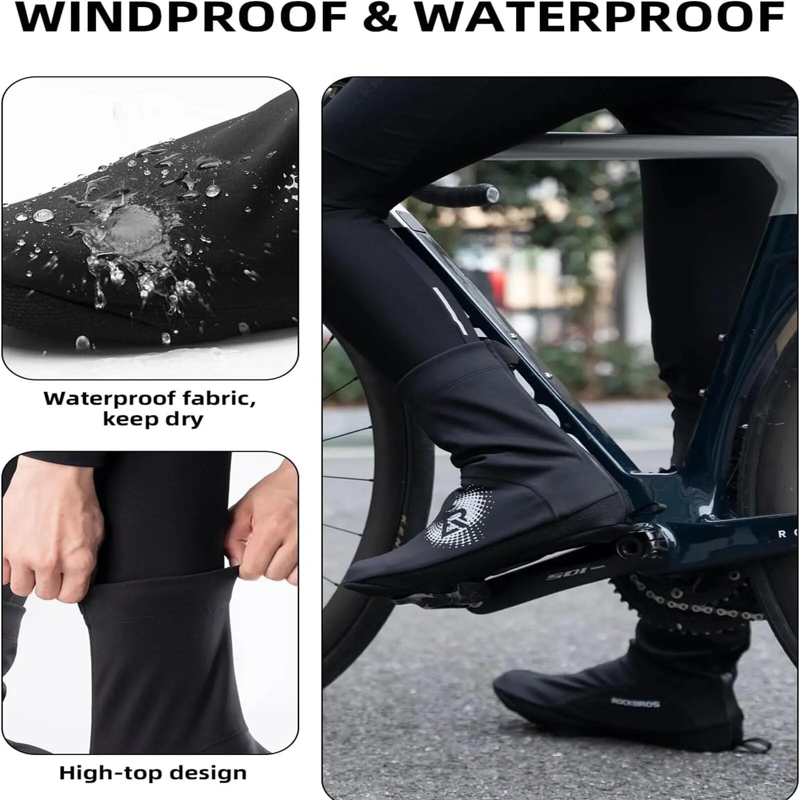 ROCKBROS Fahrrad Überschuhe Regenüberschuhe Winter 5/6