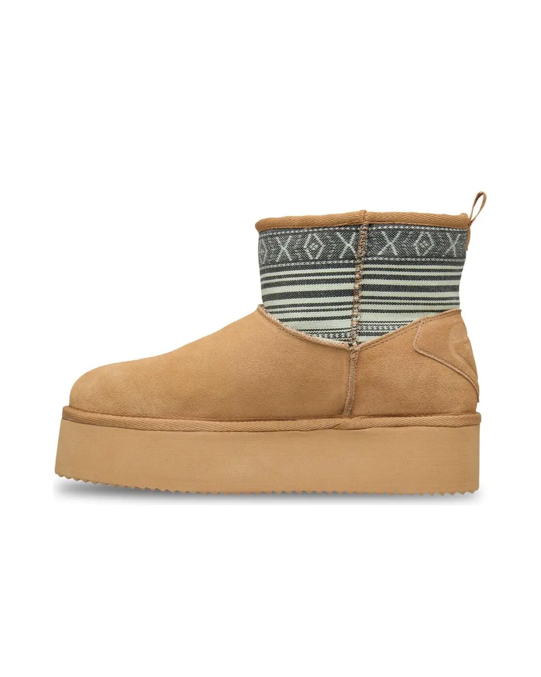 Wildleder-Stiefel ASEVAK Beige Dames 3/4
