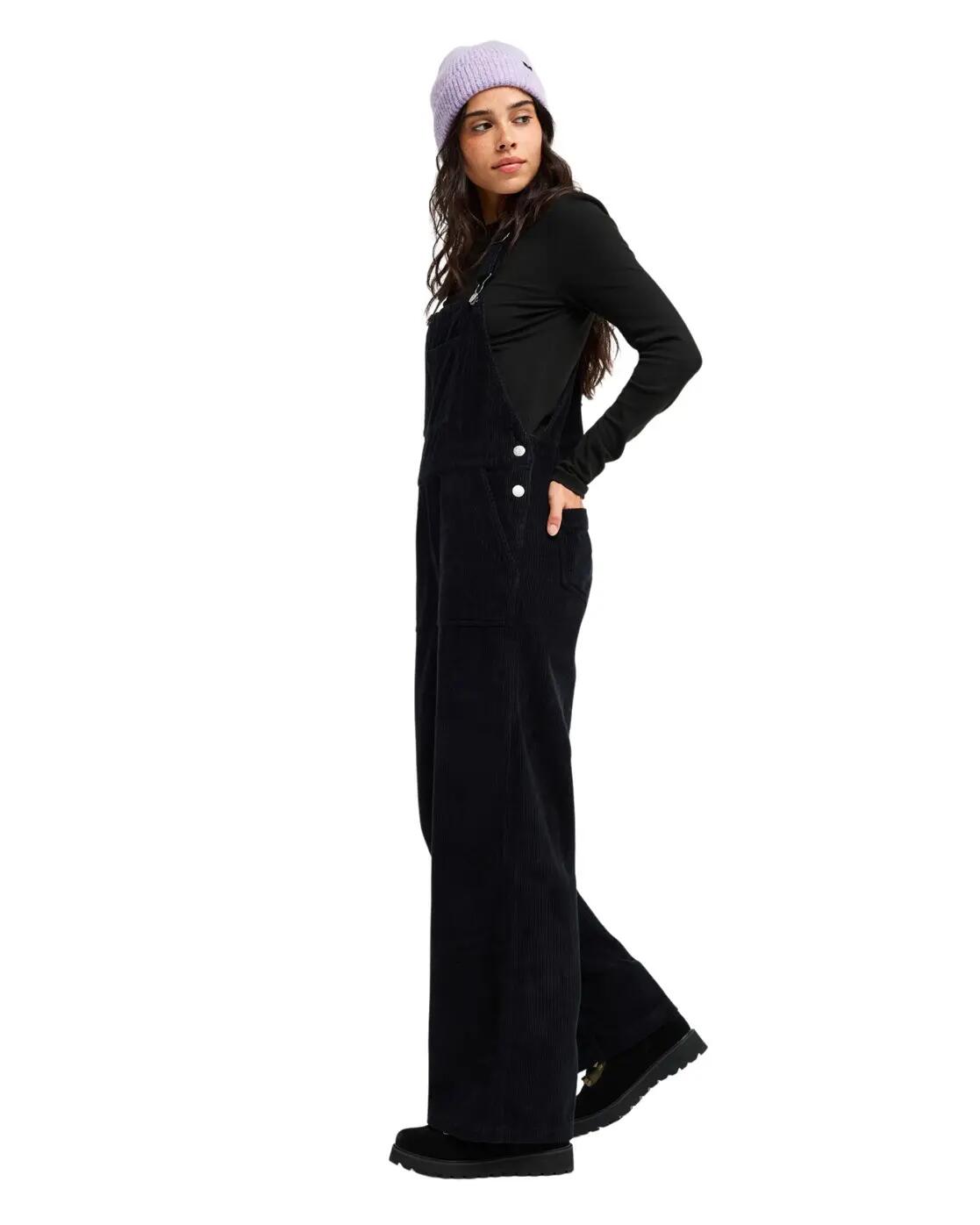 Latzhose aus Cord TRAILBLAZER OVERALL Schwarz Dames 2/4