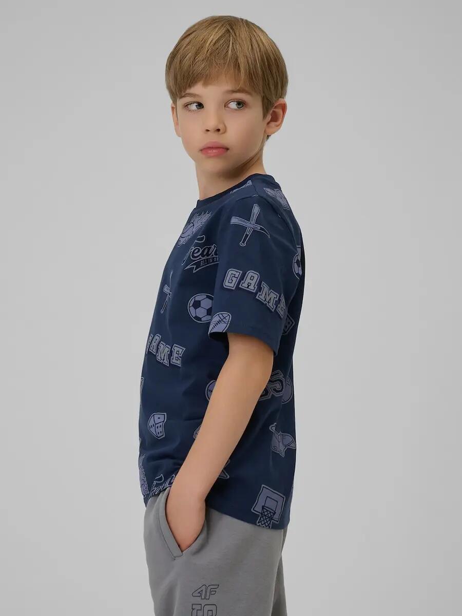 T-shirt bawełniany chłopięcy 4F 4FJRSS26TTSHM3466 4/7