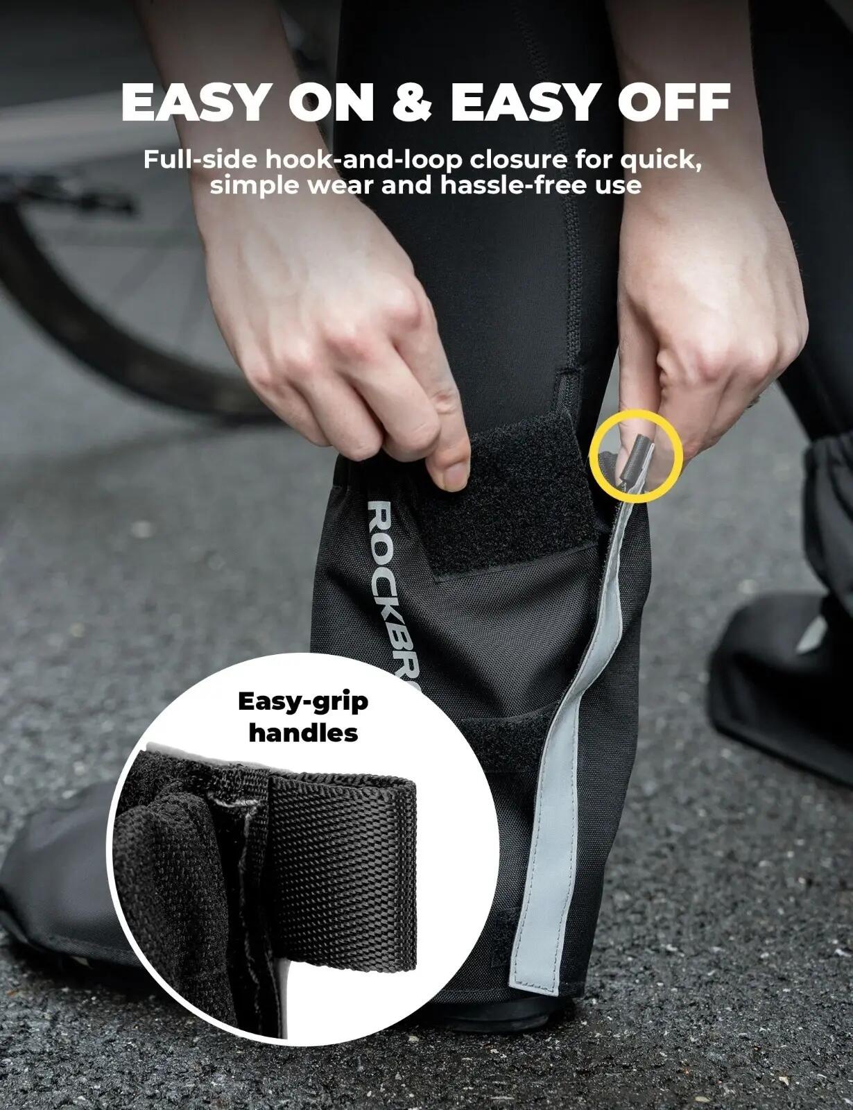 ROCKBROS Wasserdichte Fahrradüberschuhe Knöchelhoch 3/9