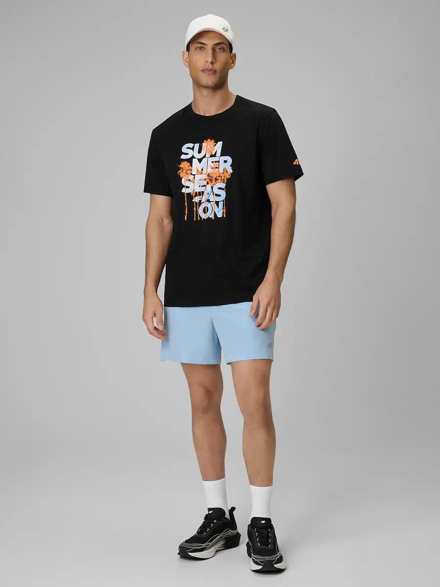 T-shirt regular z nadrukiem męski 4F 4FWSS26TTSHM2784 3/6