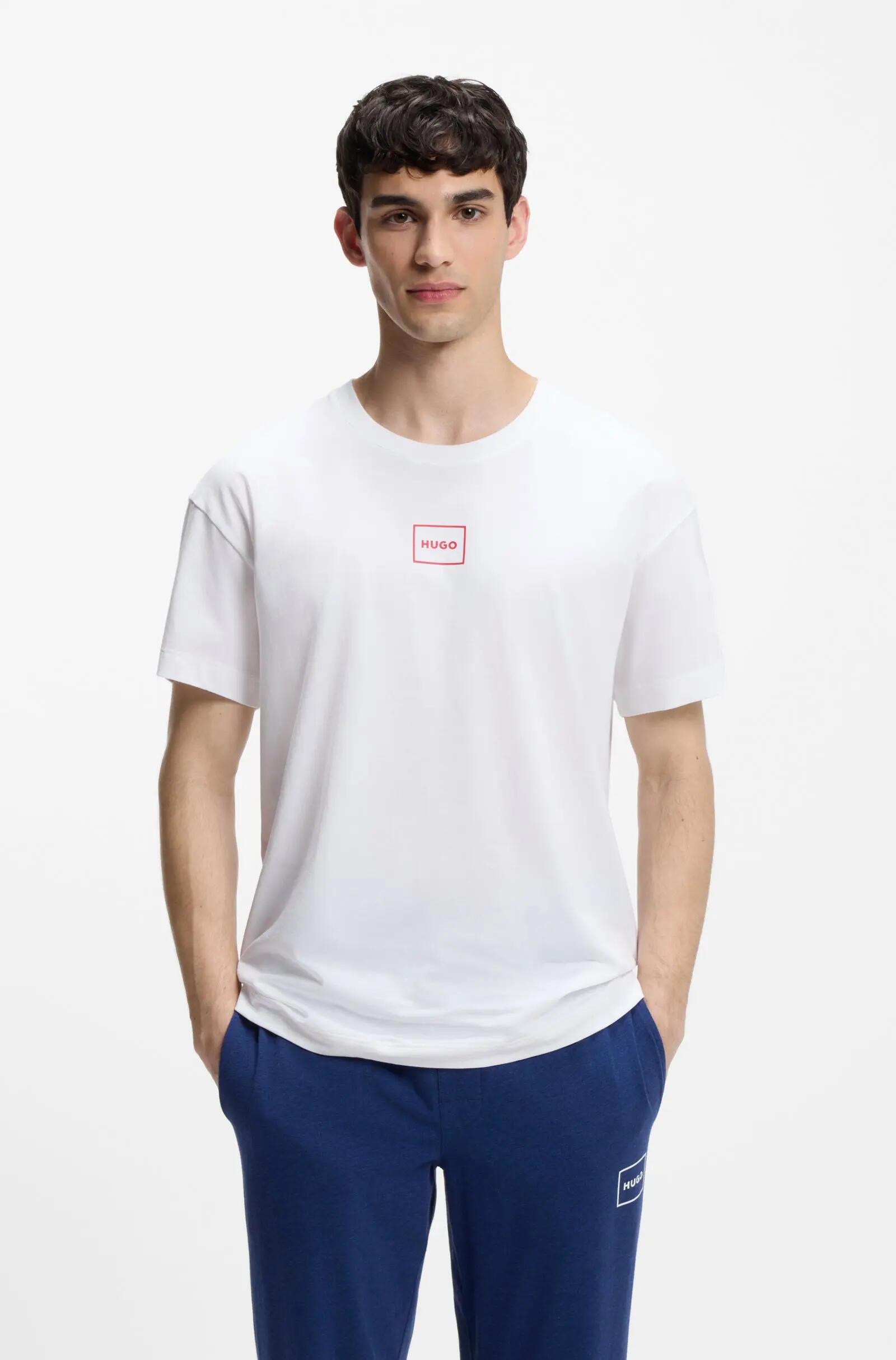 Koszulka męska do spania Hugo Loungewear Laze BIANCO (50525236-101) XL 4/4