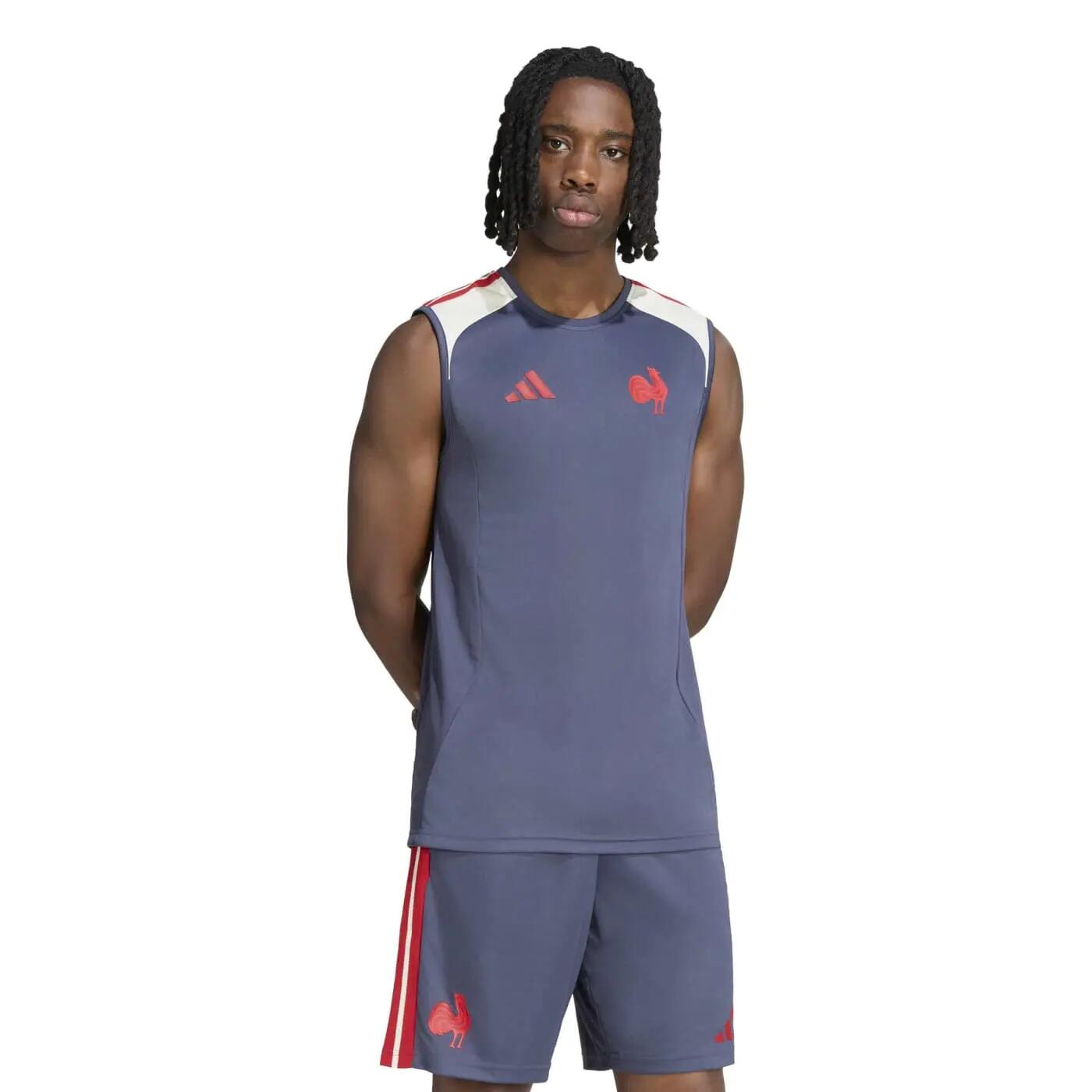 Camiseta de rugby Francia Adidas FFR Shadow Navy 3/7