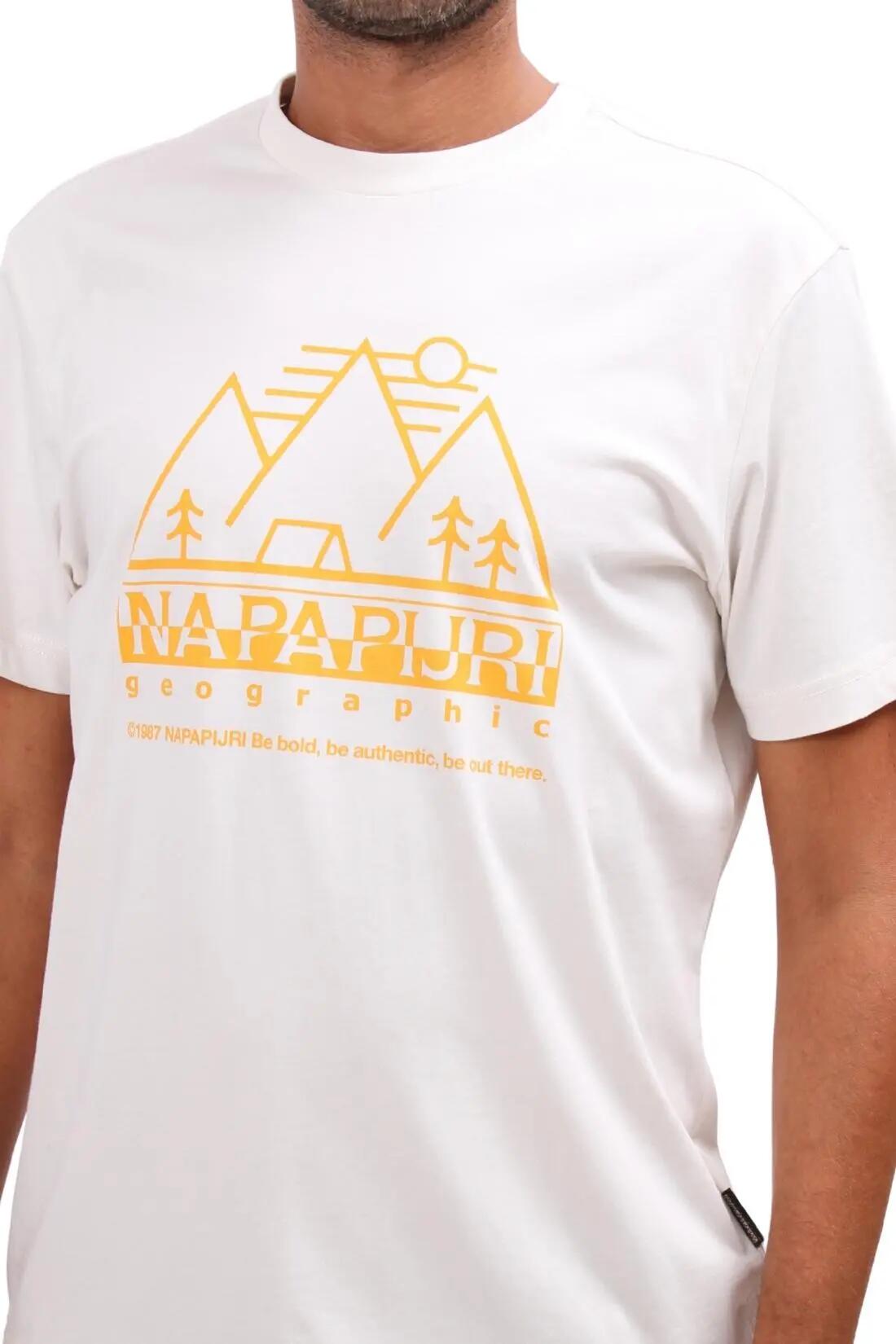 T-shirt - Sportswear - Homme - Relaxed, 100% coton - Faber - Panna 4/4