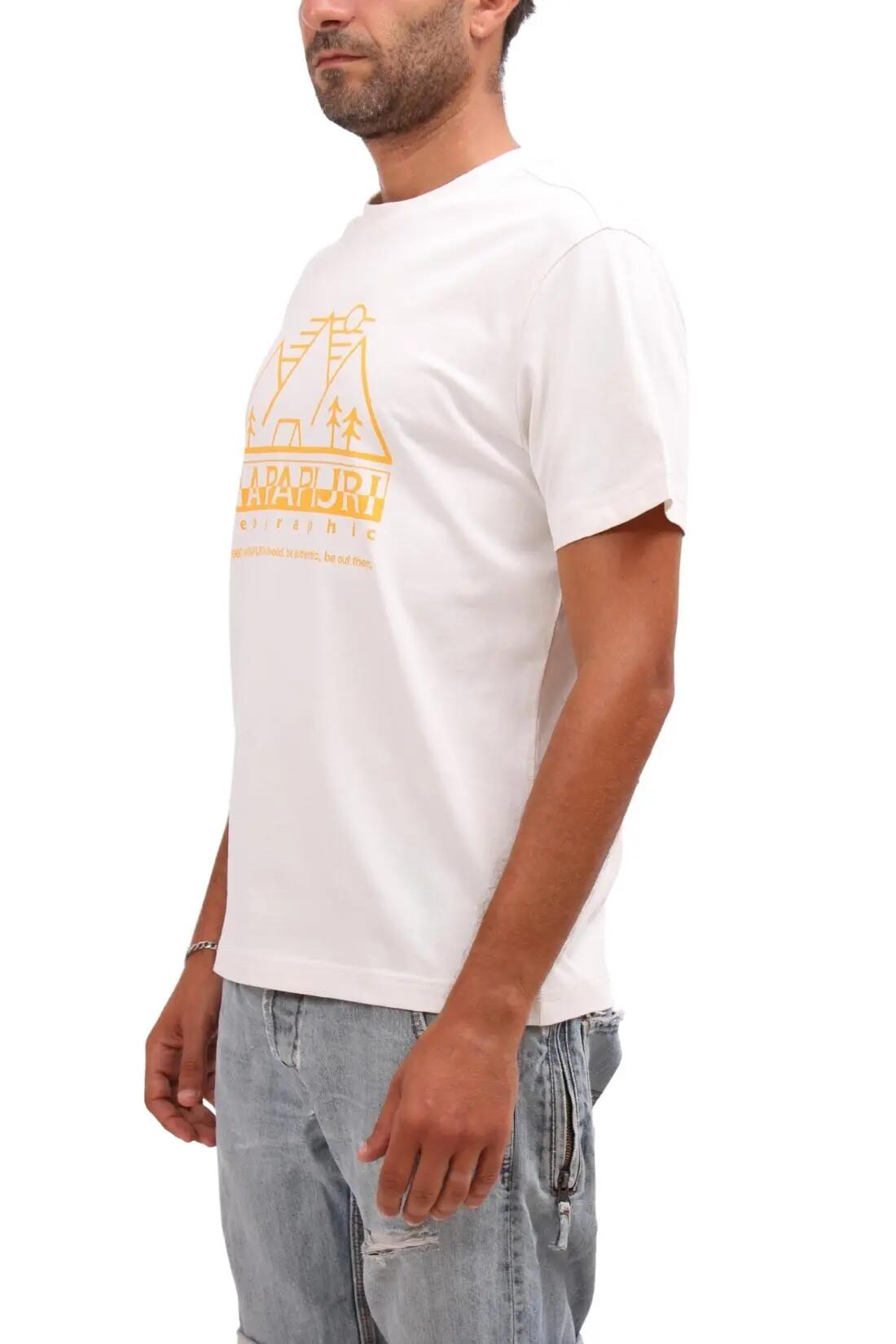 T-shirt - Sportswear - Homme - Relaxed, 100% coton - Faber - Panna 2/4