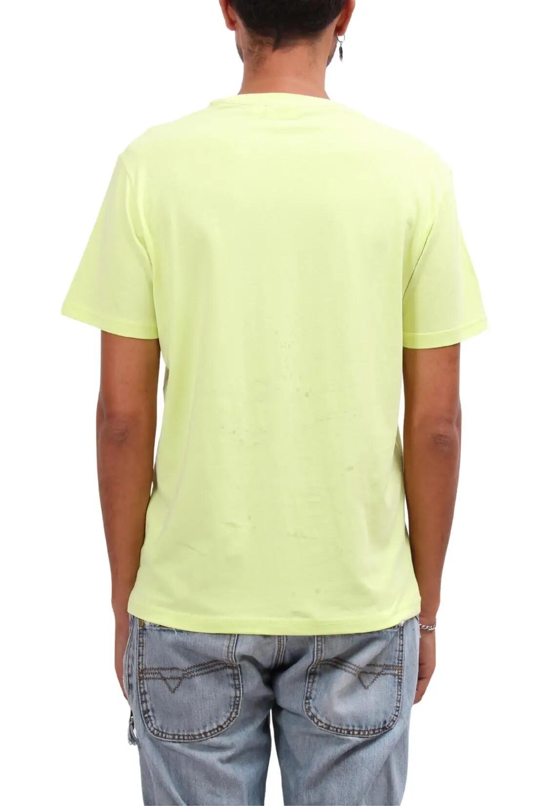 T-shirt - Casual - Uomo - Regular fit, cotone - Suri - Giallo 3/4