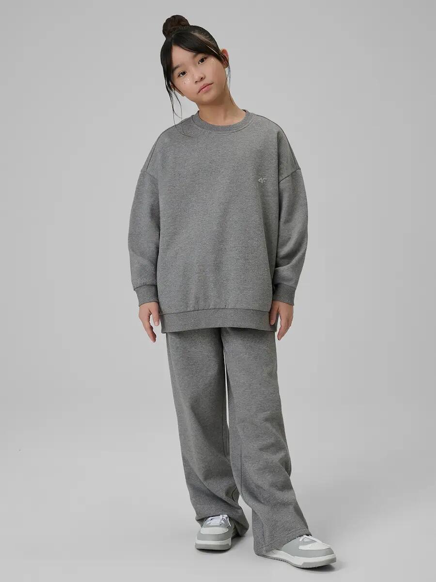 Bluza dresowa loose bez kaptura dziewczęca 4F 4FJRSS26TSWSF2624 3/7