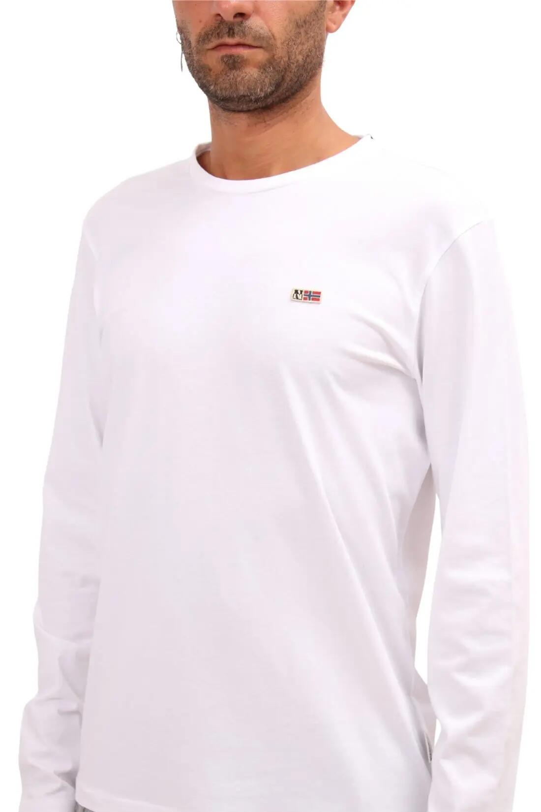 T-shirt - sportswear - Mann - Suri - lange mouwen, regular fit - Wit 4/4