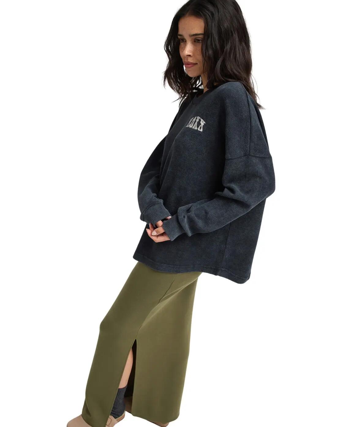 Longsleeve EASTSIDE MIDWEIGHT Schwarz Dames 3/4