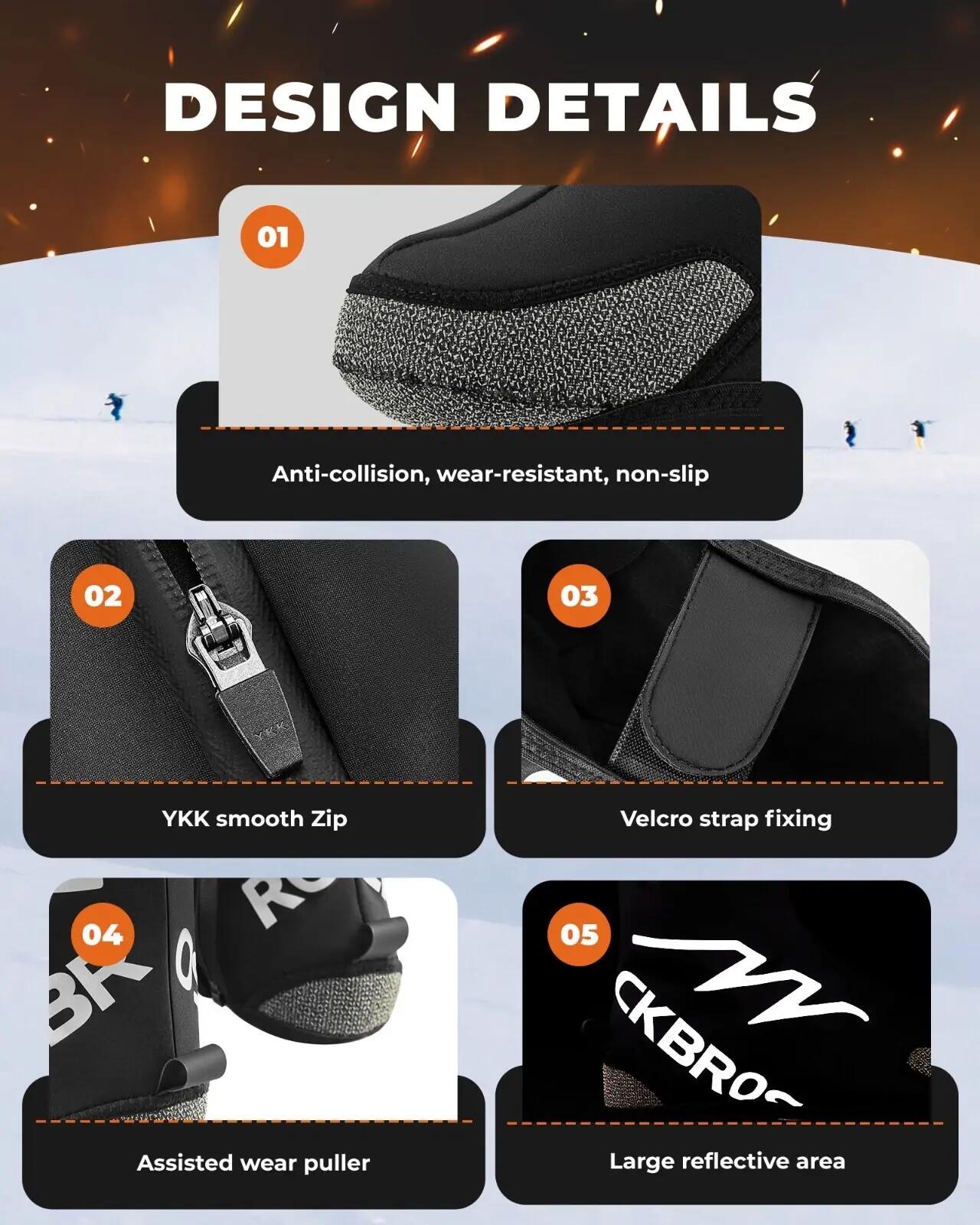 ROCKBROS Beheizte Überschuhe Winter 5/7