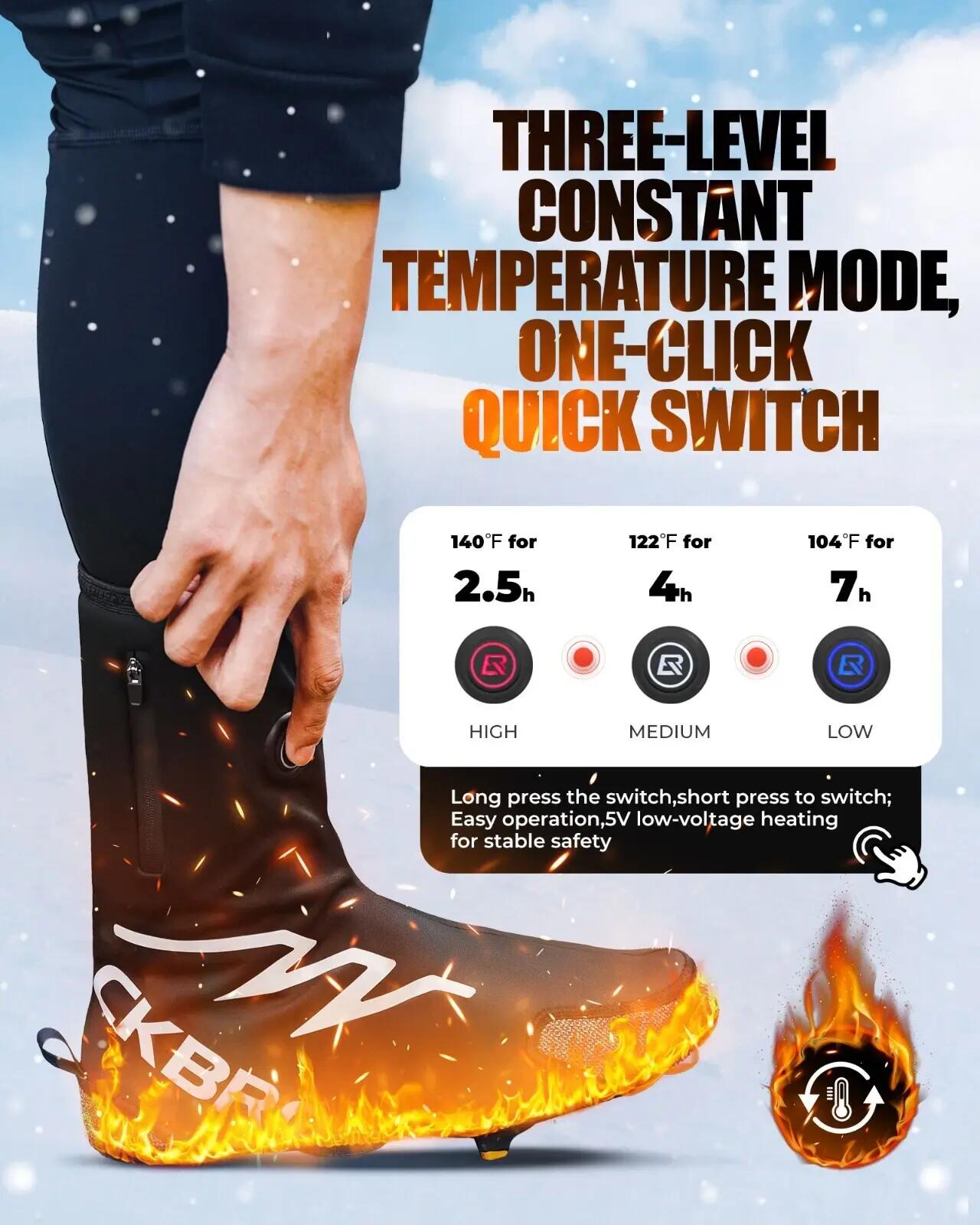 ROCKBROS Beheizte Überschuhe Winter 2/7
