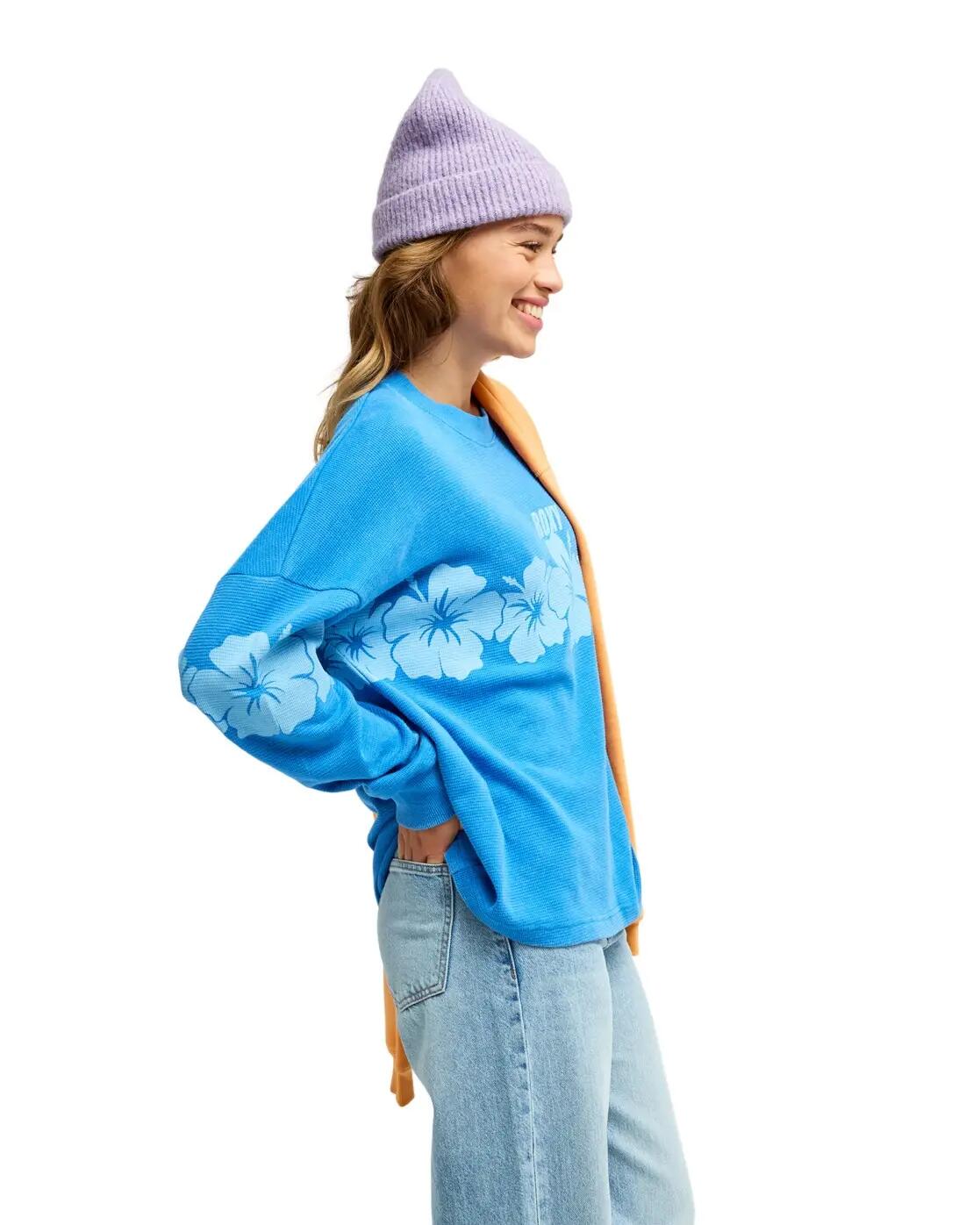 Longsleeve EASTSIDE MIDWEIGHT Blau Dames 3/4
