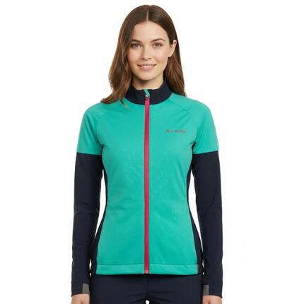 Damen Fahrrad-Regenjacke Vaude Primasoft II schwarz-grün