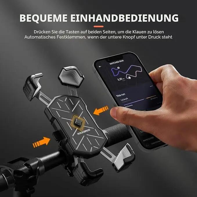 ROCKBROS Fahrrad Handyhalterung 360° Drehbare 6/6