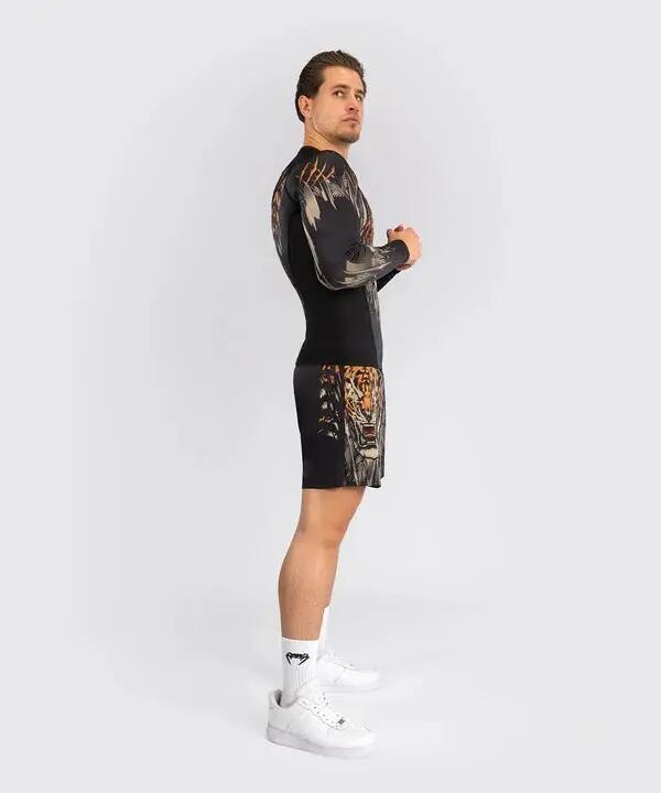 Venum Rashguard Tiger de manga larga negro/naranja neón M 4/7