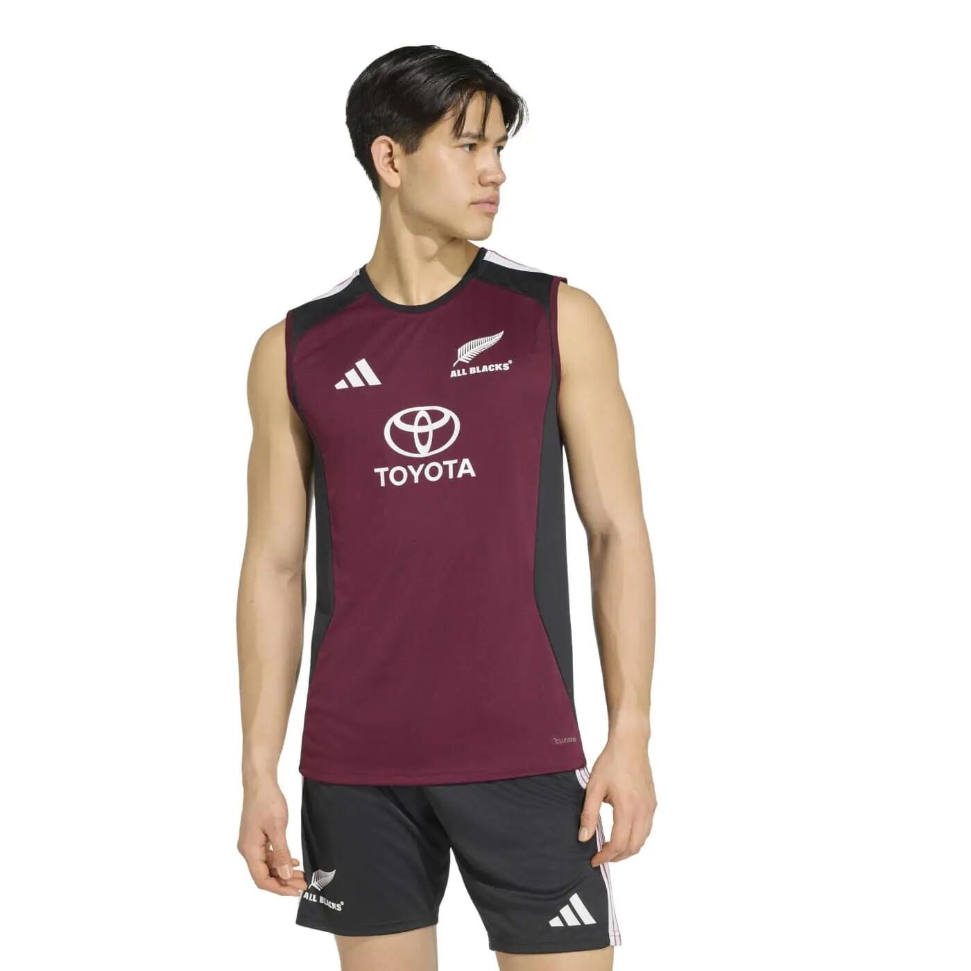 Camiseta sin mangas All Blacks Adidas Rugby Bordeaux KX0673 3/6